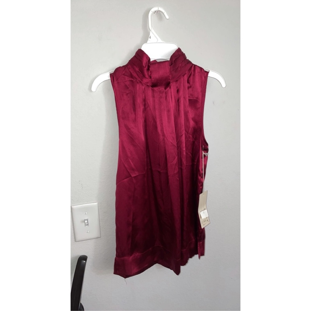 Red Satin Top